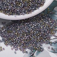 MIYUKI Delica Beads, Cylinder, Japanese Seed Beads, 11/0, (DB0986) Sparkling Lined Majestic Mix(Purple Gold) , 1.3x1.6mm, Hole: 0.8mm, about 2000pcs/10g(X-SEED-J020-DB0986)