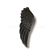 Natural Sliver Obsidian Big Pendants, Wings, 61x21x9mm, Hole: 1.2mm(G-D471-05A)