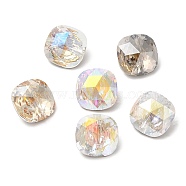 K5 Glass Rhinestone Buttons, Back Plated, Faceted, Square, Mixed Color, 12x12x7.5mm, Hole: 1mm(RGLA-H109-09)