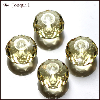 Imitation Austrian Crystal Beads, Grade AAA, Faceted, Rondelle, Dark Khaki, 6x4mm, Hole: 0.7~0.9mm