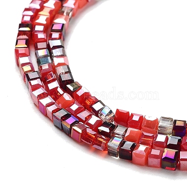 brins de perles de verre de galvanoplastie de couleur dégradée(X-GLAA-E042-05-B09)-4