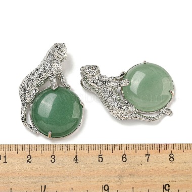 pendentifs demi-ronds en aventurine verte naturelle(G-F766-06AS-10)-3