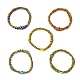2Pcs 2 Style Glass Seed & Evil Eye Resin Beaded Stretch Bracelets Set for Women(BJEW-JB09604)-1