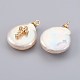 Natural Cultured Freshwater Pearl Pendants(X-PEAR-F008-19G)-2