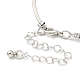 Brass Flat Snake Chains Lariat Necklaces(NJEW-P289-10P)-4
