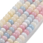 Natural White Jade Beads Strands, Dyed, Rondelle, Colorful, 8x5mm, Hole: 1mm, about 74pcs/strand, 15.15 inch(38.5cm)(G-E507-01N)