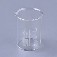 Glass Beaker Measuring Cups, with Graduated Measurements, for Lab, Clear, 47.5x40x37mm, Capacity: 25ml(TOOL-WH0079-52B)