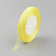 Organza Ribbon, Yellow, 3/8 inch(10mm), 50yards/roll(45.72m/roll), 10rolls/group, 500yards/group(457.2m/group)(RS10mmY015)