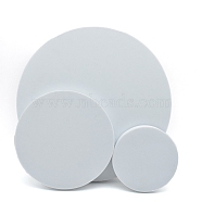 3Pcs EVA Foam Jewelry Display Pedestals for Jewellery Display, Photography Props, Flat Round, White, 10~25cm(PW-WG87303-01)