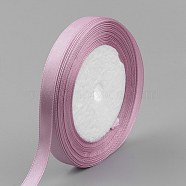 High Dense Single Face Satin Ribbon, Polyester Ribbons, Pale Violet Red, 1/4 inch(6~7mm), about 25yards/roll, 10rolls/group, about 250yards/group(228.6m/group)(SRIB-Q009-6mm-135)