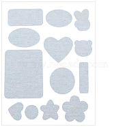 Computerized Embroidery Cloth Iron on/Sew on Patches, Costume Accessories, Appliques, Mixed Shapes, Light Steel Blue, 30~68mm(SENE-PW0006-03A-03)
