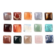 Gemstone Cabochons, Mixed Stone, Square, Mixed Color, 16x16x6mm(G-S051-2)