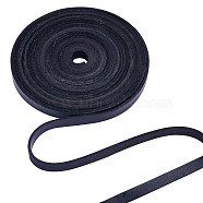 Cowhide Cord, for Necklace & Bracelet Making Accessories, Black, 10x2mm(NCOR-WH0001-01C-02)