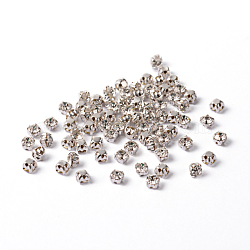 Sew on Rhinestone, Multi-strand Links, Grade A Glass Rhinestone, with Brass Prong Settings, Garments Accessories, Square, Silver Color Plated, Crystal, 3~3.2x3~3.2mm, Hole: 1mm(X-RB-J179-SS12-001)