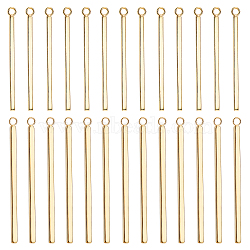 24Pcs 2 Styles 304 Stainless Steel Pendants, Bar, Golden, 33~43x1.5~2x1.5~2mm, Hole: 1.8~2mm, 12pcs/style(STAS-NB0001-11)