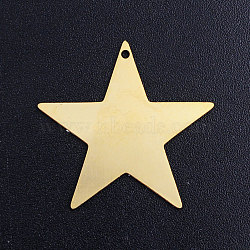 201 Stainless Steel Charms, Star, Golden, 25x26x1mm, Hole: 1.2mm(STAS-T049-T688-2)