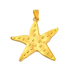 Alloy Pendants, Starfish, Golden, 72x68.5x3mm, Hole: 12x5mm(PALLOY-S195-02C-G)