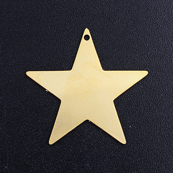 201 Stainless Steel Charms, Star, Golden, 25x26x1mm, Hole: 1.2mm