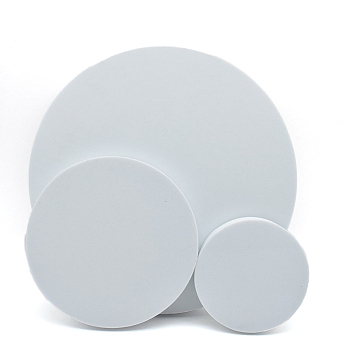 3Pcs EVA Foam Jewelry Display Pedestals for Jewellery Display, Photography Props, Flat Round, White, 10~25cm