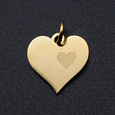 Golden Heart Stainless Steel Charms