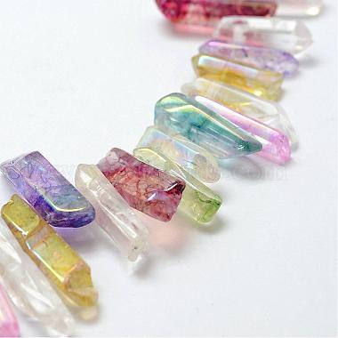 Electroplate Natural Quartz Crystal Beads Strands(G-F462-03)-3