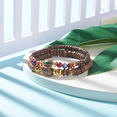 2pcs 2 bracelets de perles de style mala(BJEW-JB07996)-2