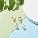 Teardrop Natural Trochid Shell Wire Wrapped Dangle Hoop Earrings for Women(EJEW-JE04795-02)-2