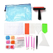 Diamonds Painting Tools and Accessories Kits, with Diamond Shape Glue Clay Organizer with Glue Clay, for Diamond Painting Embroidery Accessories, Mixed Color, 1set/style(DIY-SZ0004-65)