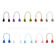 10Pcs 10 Colors Double-end Flocking Tassels Pendant, DIY Craft Hang Decorations Accessories, Mixed Color, 248mm, 1pc/color(FIND-CA0007-47)