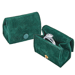 Mini Velvet Jewelry Storage Boxes, Arch Shaped Jewelry Case for Earrings, Rings Storage, Dark Green, 6.2x3.3x4cm(CON-WH0089-08D)