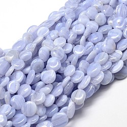 Natural Blue Lace Agate Gemstone Nuggets Bead Strands, Tumbled Stone, 9~12x8~13x5~7mm, Hole: 1mm, about 15.3 inch~15.7 inch(X-G-J336-22)