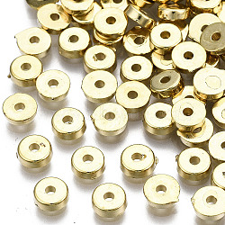 CCB Plastic Spacer Beads, Flat Round, Light Gold, 5x1.5mm, Hole: 1.2mm(X-CCB-T006-104KC)