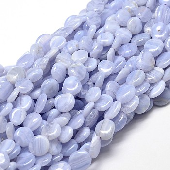 Natural Blue Lace Agate Gemstone Nuggets Bead Strands, Tumbled Stone, 9~12x8~13x5~7mm, Hole: 1mm, about 15.3 inch~15.7 inch