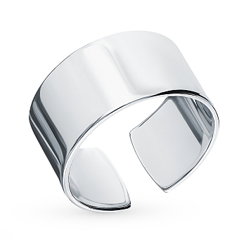 Simple and Stylish S925 Silver Platinum Open Ring for Workplace.