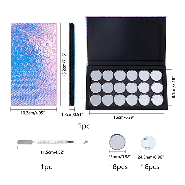 Olycraft Imitation Leather Magnetic Palette(DIY-OC0001-64)-2