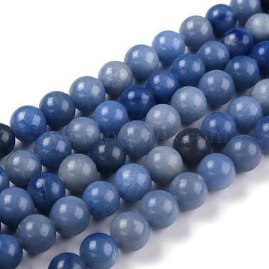 perles rondes d'aventurine bleue naturelle(G-R254-10mm)-3