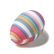 Easter Stripe Egg Silicone Focal Beads(SIL-A006-18C)-2