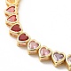 Colorful Cubic Zirconia Heart Pendant Necklace(NJEW-E074-03G)-2
