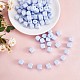 20Pcs Blue Cube Letter Silicone Beads 12x12x12mm Square Dice Alphabet Beads with 2mm Hole Spacer Loose Letter Beads for Bracelet Necklace Jewelry Making(JX434X)-1