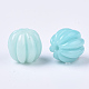 Synthetic Coral Corrugated Melon Beads(CORA-R017-27-A01)-2