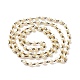 Handmade Round Glass Pearl Beads Chains for Necklaces Bracelets Making(AJEW-JB00035-07)-1
