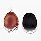 Electroplated Natural & Dyed Agate Big Pendants(G-N0167-029)-2
