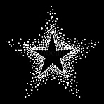 Hotfix Rhinestone, Hot Melt Adhesive on the Back, Rhinestone Trimming, Costume Accessories, Star, Crystal, 100x103x1.5mm(DIY-WH0622-319)
