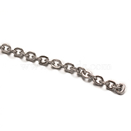 304 Stainless Steel Rolo Chains, Belcher Chain, Soldered, with Spool, Stainless Steel Color, 2.5x2x0.5mm, about 82.02 Feet(25m)/roll(STAS-O076-08)