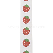 Self-Adhesive Stickers, Flower & Fruits, for Presents Decoration, Strawberry, 25mm(DIY-R084-16B)