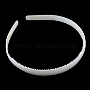 Plain White Plastic Hair Band Finding, with Teeth, 8mm wide
(X-PJH103Y-1)