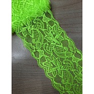 Elastic Lace Trim, Lace Ribbon For Sewing Decoration, Lime, 80mm(OCOR-WH0024-A01)