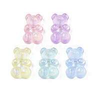 Transparent Acrylic Beads, Glitter Powder, Bear, Mixed Color, 18.5x12x8mm, Hole: 1.6mm, about 445pcs/500g(OACR-S028-144)