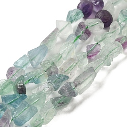 Raw Rough Natural Green Fluorite Beads Strands, Nuggets, 4.5~12x4.5~8x4~8mm, Hole: 0.9mm, about 63~66pcs/strand, 15.47''~16.34''(39.3~41.5cm)(G-I283-G01-01)
