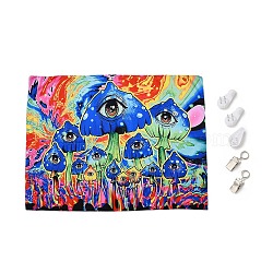 UV Reactive Blacklight Tapestry, Polyester Decorative Wall Tapestry, for Home Decoration, Rectangle, Eye Pattern, 950x750x0.5mm(HJEW-F015-01E)